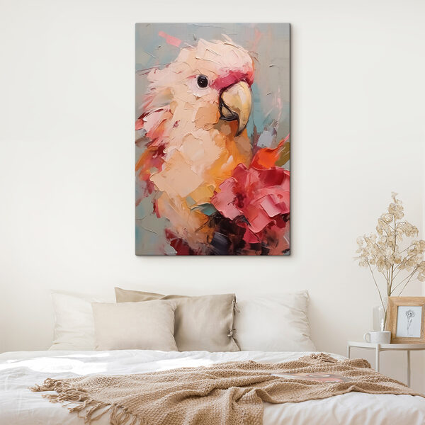 Schilderij van een papegaai Canvas Schilderijen Schilderij van een papegaai