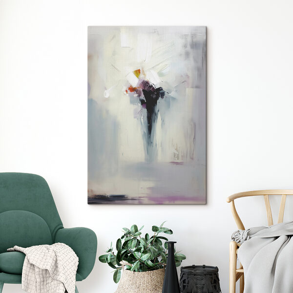 Schilderij van een boeket bloemen Canvas Schilderijen Schilderij van een boeket bloemen
