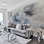 Fotobehang Etherische bloesems in monochrome tinten