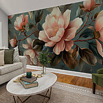 Fotobehang Elegante bloemen in zachte pasteltinten