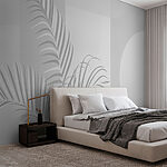 Fotobehang Silhouetten in natuur’s monochroom