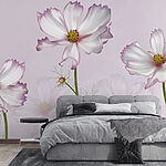 Fotobehang Groep witte bloemen