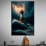 Canvas Schilderijen Canvas prints Lighthouse in the ocean
