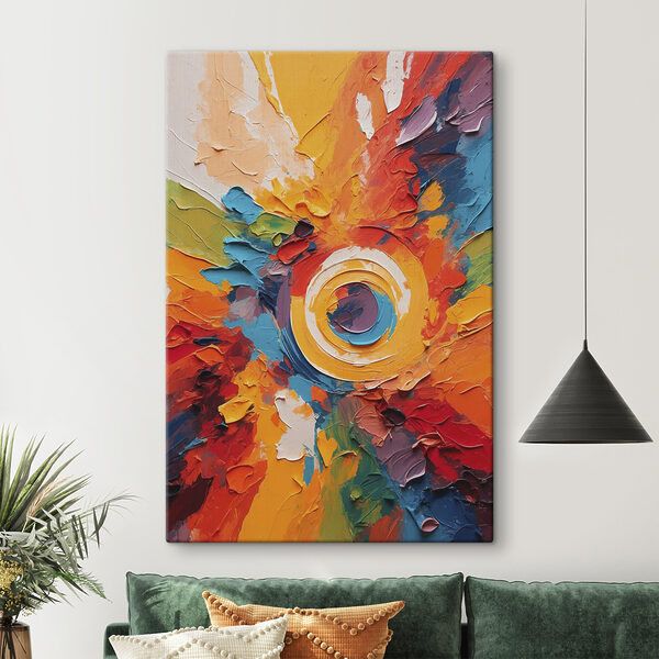 Canvas prints Painting of a circle Canvas Schilderijen Canvas prints Painting of a circle