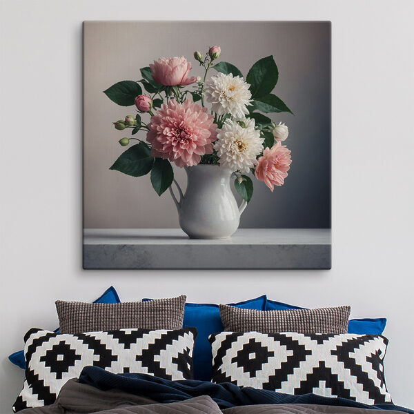 Canvas prints Vase of flowers on a table Canvas Schilderijen Canvas prints Vase of flowers on a table