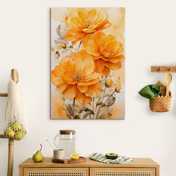 Canvas prints Painting of orange flowers Canvas Schilderijen Canvas prints Painting of orange flowers