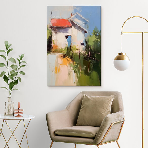 Schilderen van een huis Canvas Schilderijen Schilderen van een huis