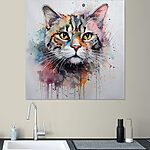 Canvas Schilderijen Schilderij van een kat