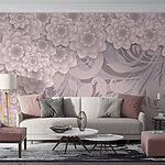 Fotobehang Bloeiende elegantie in monochroom