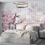 Fotobehang Blush bloeit in zachte allure