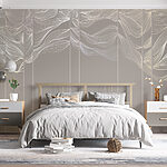 Fotobehang Elegante golven in monochrome tinten