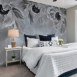 Fotobehang Etherische bloemen in monochrome dans