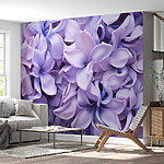 Fotobehang Groep paarse bloemen