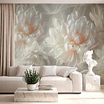 Fotobehang Groep witte bloemen