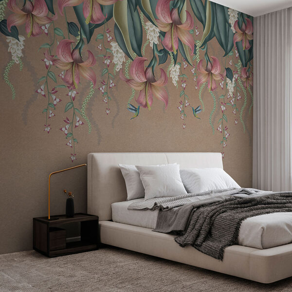 Betoverende bloemen droomcascade Fotobehang Betoverende bloemen droomcascade
