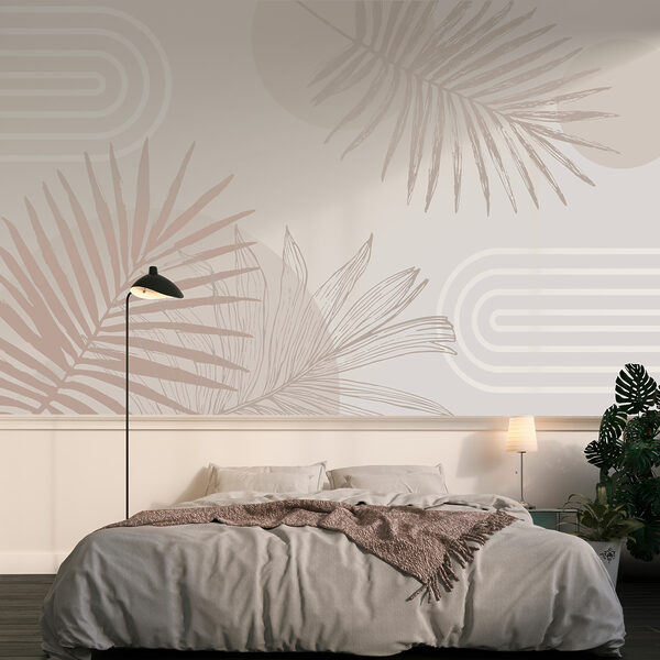 Neutrale tinten met geometrische vormen Fotobehang Neutrale tinten met geometrische vormen