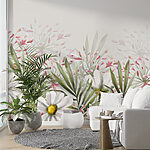 Fotobehang Zachte bloemen Grace rustig canvas