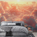 Fotobehang Grote groep wolken