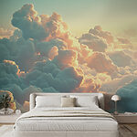 Fotobehang Grote groep wolken