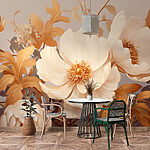 Fotobehang Romige bloesems in serene harmonie