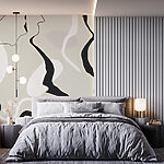 Fotobehang Abstracte elegantie in monochrome tinten