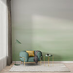 Fotobehang Witte en groene achtergrond