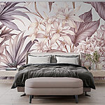 Fotobehang Elegantie in monochrome bloemen