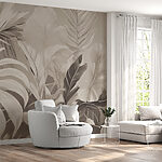 Fotobehang Monochrome Jungle-esthetiek