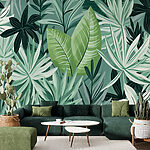 Fotobehang Groene bladeren en planten