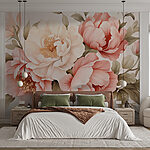 Fotobehang Zachte bloemen in delicate tinten