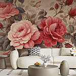 Fotobehang Elegante bloemen sieren tijdloos canvas