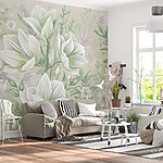 Fotobehang Elegante witte bloemen in harmonie