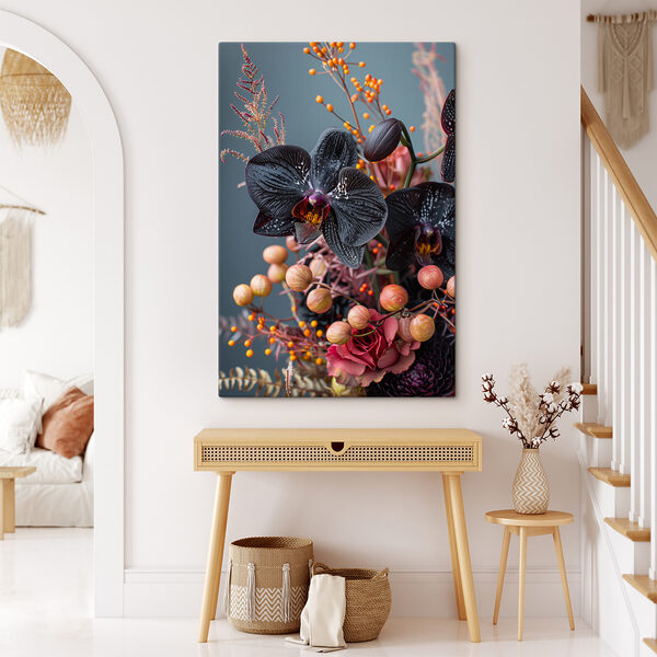 Prachtige orchideeën met levendige herfsttinten Canvas Schilderijen Prachtige orchideeën met levendige herfsttinten