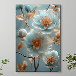 Canvas Schilderijen Etherische bloemen in serene tinten