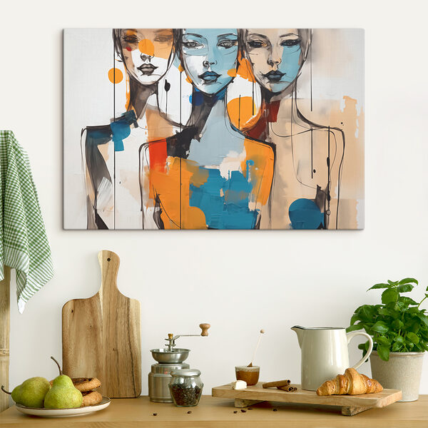 Schilderen van vrouwengezichten Canvas Schilderijen Schilderen van vrouwengezichten