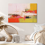 Canvas Schilderijen Schilderij van een kleurrijke muur