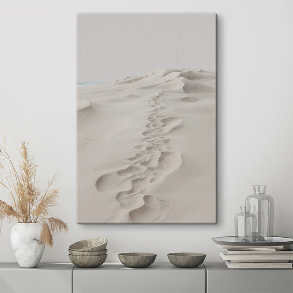 Voetafdrukken in het zand Canvas Schilderijen Voetafdrukken in het zand