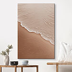 Canvas Schilderijen Zandstrand met golven