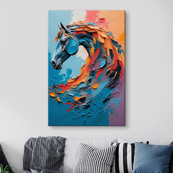 Schilderij van een paard Canvas Schilderijen Schilderij van een paard