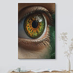 Canvas Schilderijen Sunburst iris, venster naar ziel