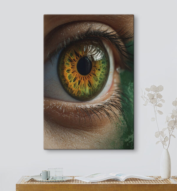 Sunburst iris, venster naar ziel Canvas Schilderijen Sunburst iris, venster naar ziel
