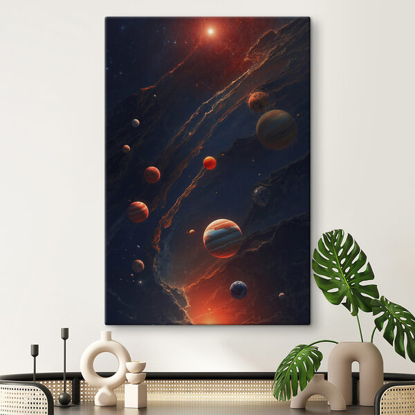 Planeten in de ruimte Canvas Schilderijen Planeten in de ruimte