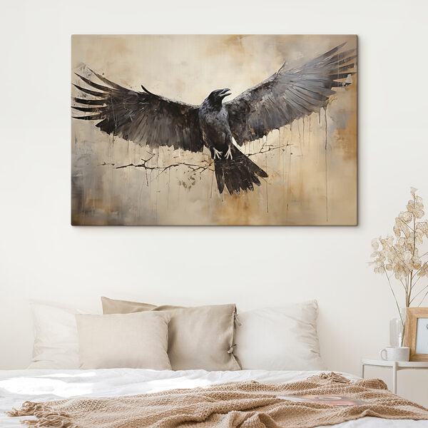 Vogel met gespreide vleugels Canvas Schilderijen Vogel met gespreide vleugels