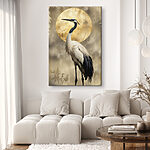Canvas Schilderijen Vogel voor volle maan