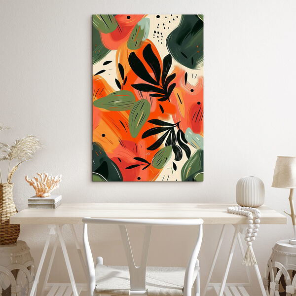 Kleurrijk schilderij van bladeren Canvas Schilderijen Kleurrijk schilderij van bladeren