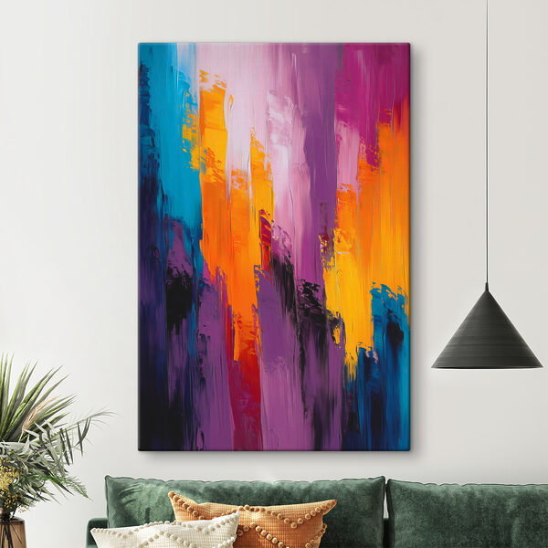 Kleurrijk schilderij van verschillende kleuren Canvas Schilderijen Kleurrijk schilderij van verschillende kleuren