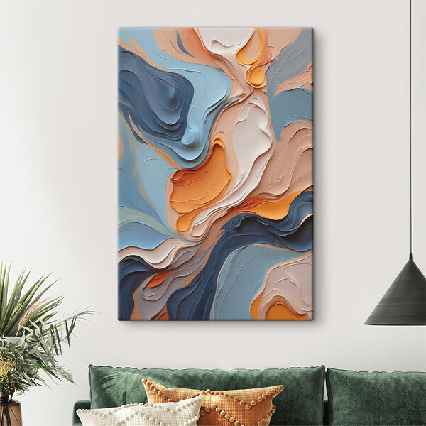 Kleurrijke wervelingen van verf Canvas Schilderijen Kleurrijke wervelingen van verf