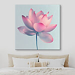 Canvas Schilderijen Roze en witte bloem