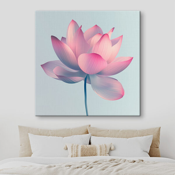 Roze en witte bloem Canvas Schilderijen Roze en witte bloem