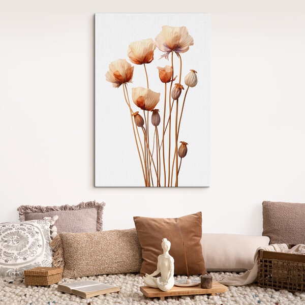 Groep bloemen met knoppen Canvas Schilderijen Groep bloemen met knoppen